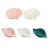 Soap Dish Drain Rack Ceramic Soap Drying Rack Not Easily Deformed Shell Conch Soap Box  Bathroom