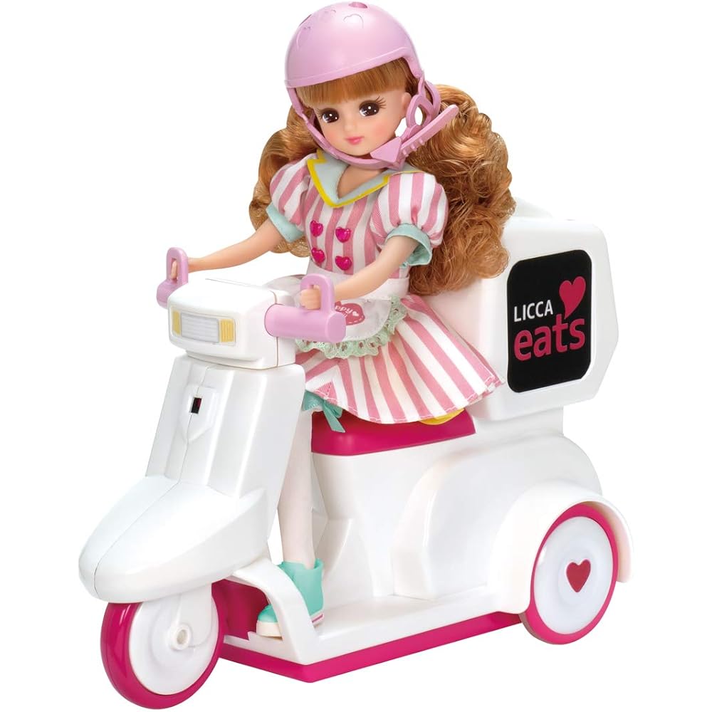 

Takara Tomy Licca-chan Delivery Scooter 10 x 27 x 21 cm for Ages 3 and Up