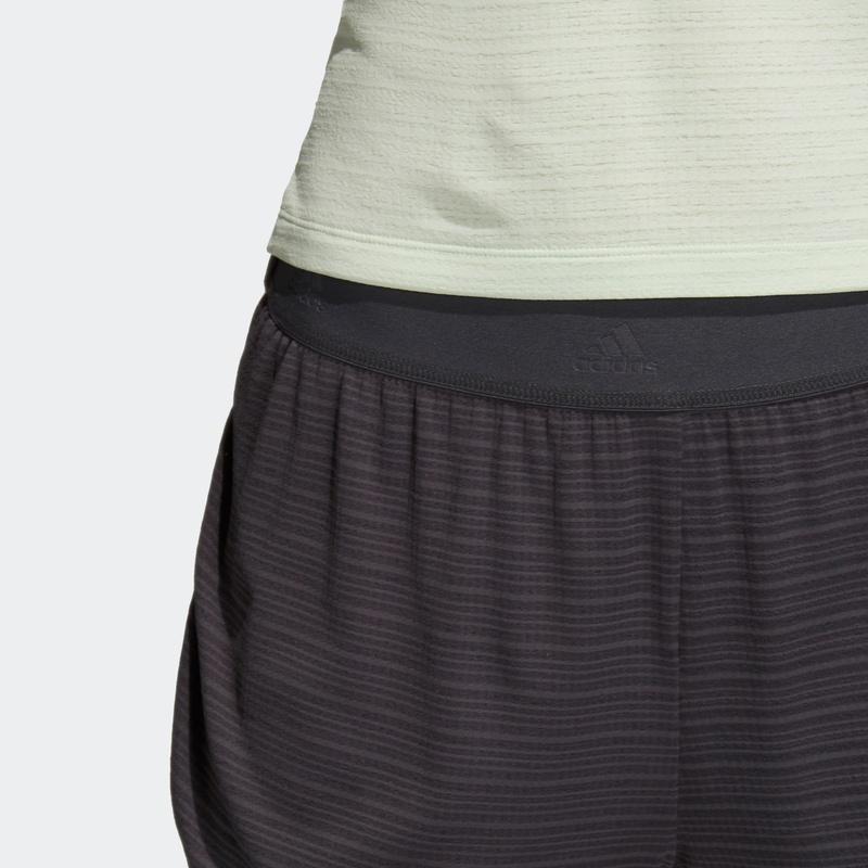 Adidas Two-In-One Double-Layer Knit Training Shorts Women Bottoms Black CW4054