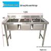 Commercial 3-Slot Stainless Steel Kitchen Sink with Stand