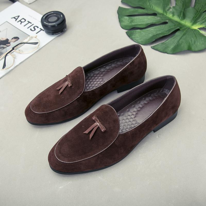 Fashion Hot Selling Men's Suede Shoes Europe America Soft Soled Comfortable Loafers Simple Versatile Men's Casual Shoes Free Delivery