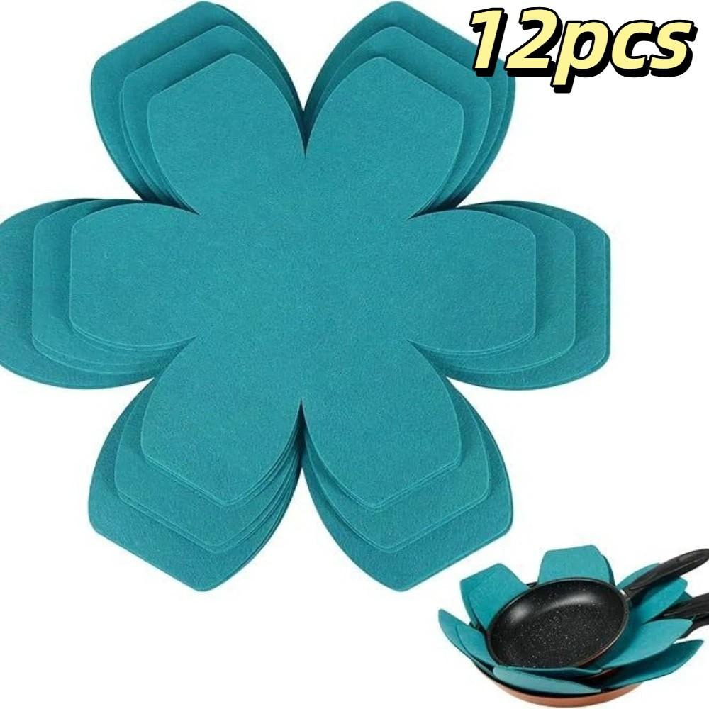 12 szt./zestaw Sześciokątny Kształt Filcowe Podkładki Ochronne na Garnki Odporne na Zarysowania Kuchenne Podkładki Ochronne Do Użytku Kuchennego
