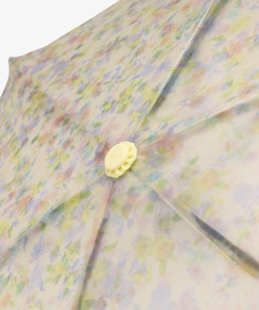 Tea AfternoonTea LIVING Folding Umbrella JM94 Small Flower Clear Folding Umbrella Rain Umbrella Yellow [Afternoon Living]