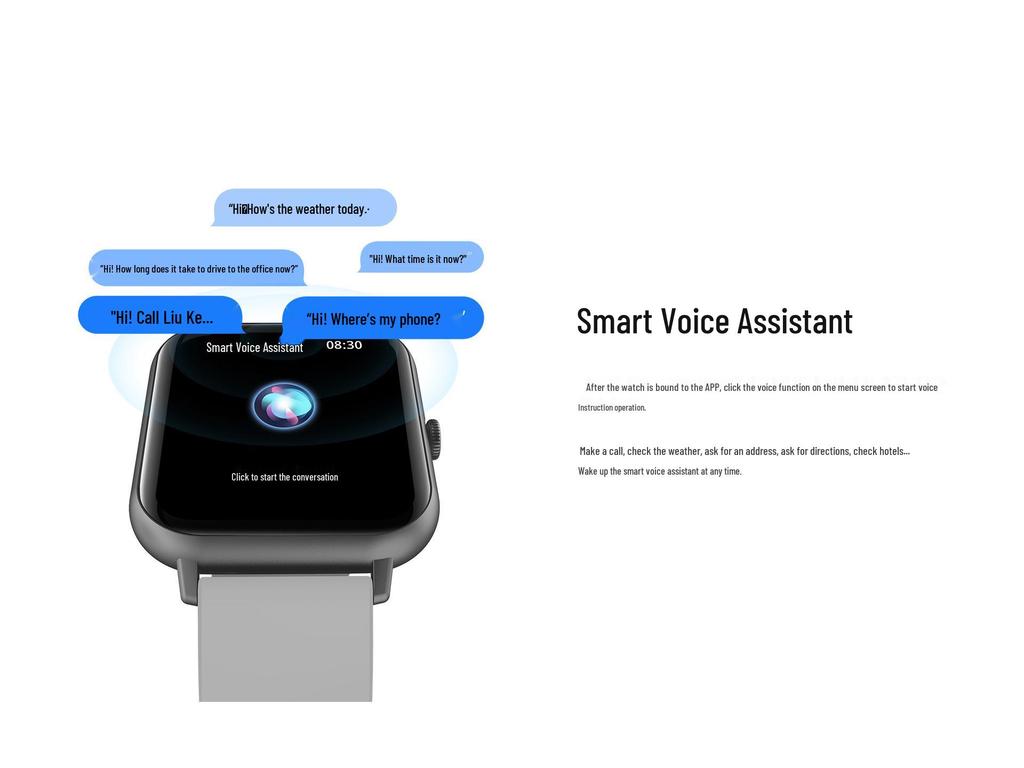 ZL54CJ Bluetooth Smartwatch: Heart Rate/Blood Pressure Monitor, Blood Oxygen, Music, Messaging, Multi-Sport Functions.