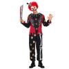 Costume da Halloween per adulti spaventoso da scheletro sanguinante da clown, da uomo, da uomo, da clown horror malvagio, per feste di carnevale, cosplay