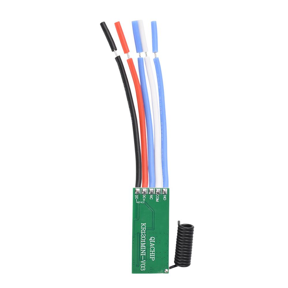 Mini Wireless Remote Control Switch 433MHz for LED Lights Small Switch Controller for DIY Home Appliance and Lighting