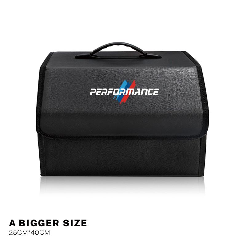 MXUI1 leather Car Organizer Box Trunk Storage Bag Accessories Key For BMW X4 X5 E39 X6 E28 X3 Performance F30 F40 E61 E62 F10 E90 F20