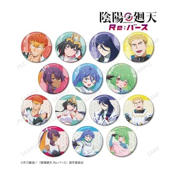 TV Anime "Onmyo Kaiten Re:Birth" Trading Can Badge 14-Piece Box (Narihira Takeshi, Tsukimiya, Abe No Seimei, Atsunaga Yura, Kuzu Shin) Diameter 56mm