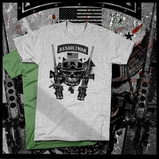 Military Assaultman T-Shirt Infantry Iraq Afghanistan War Combat Veteran XL