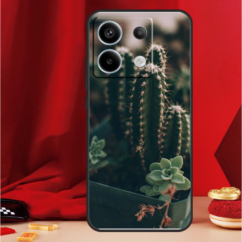 Plant Cactus Case For Xiaomi Redmi Note 14 13 12 11 15 Pro Plus Redmi 15 13 10 10C 12C 13C 14C 15C Funda