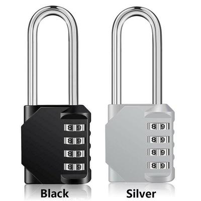 High Security Luggage Suitcase Coded Lock Long Shackle Padlock Outdoor 4 Digit Number Combination Lock