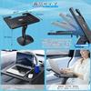 HYTARSEIDO Car Table with Handle, 9-Level Angle Adjustment, Car Table with Side Table, Compatible with All Vehicles, for PC Work, Meals, and Restroom,