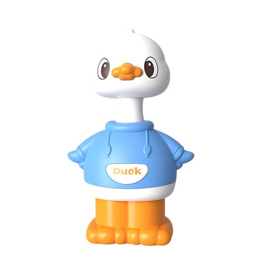 Kids Walking Duck Toy Press Go Inertial Drive Pull Back 360 Degrees Rotatable Head Duck