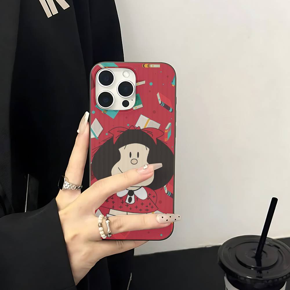 

Cartoon M-MafaldaS Anime For IPhone 17 16 15 14 13 12 11 Pro Max Plus Pro Clear Phone Cover Non-Slip Shell iPhone 13 pro