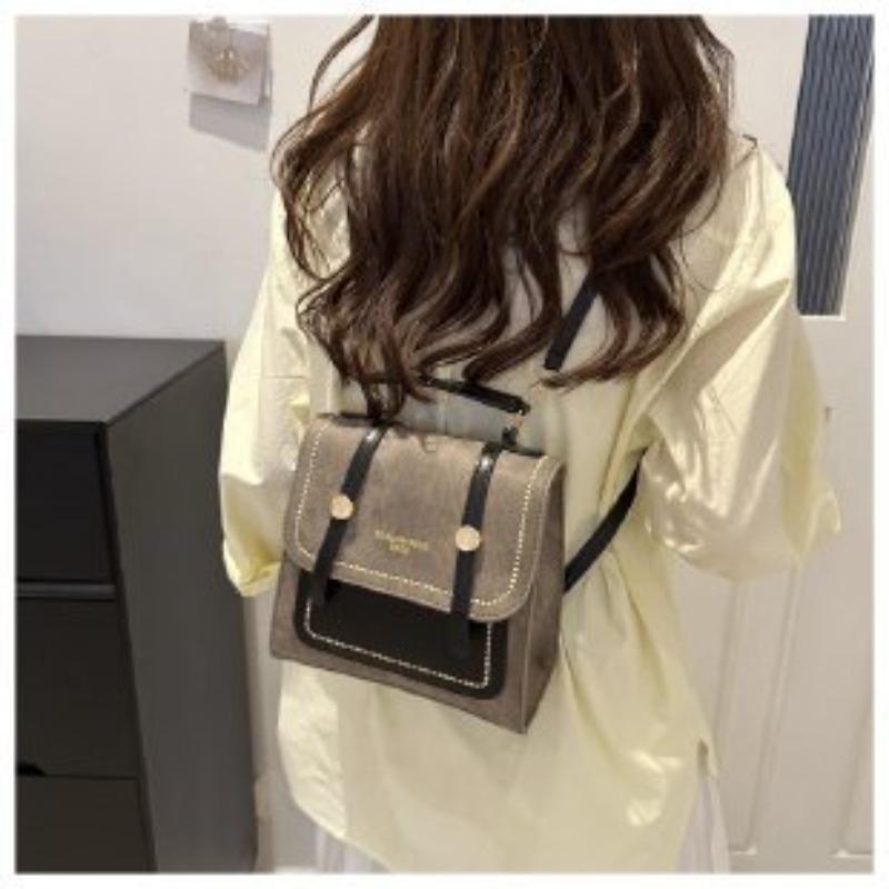 New academic style retro largecapacity commuting and leisure diagonal span portable shoulder backpack