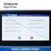 ZONESUN ZS-TIP127 Digital 12.7mm QR Barcode Logo Printer Tabletop Inkjet Date Coding Machine Portable Batch Expiry Serial Number