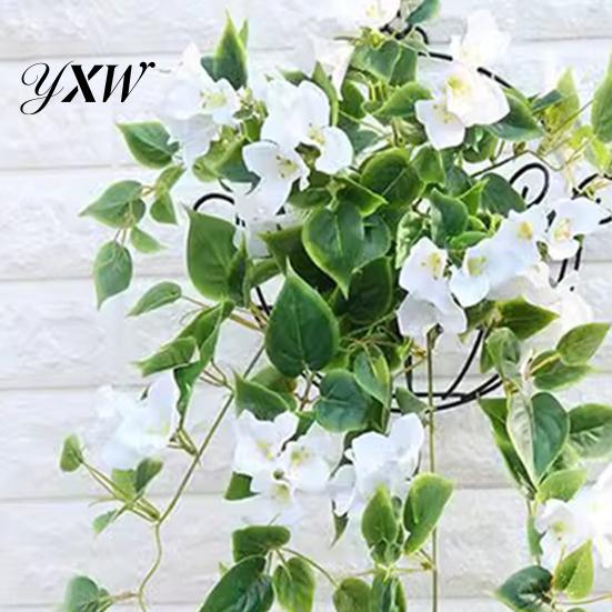 Fake Silk Petunia Artificial Morning Glory 44 Heads Realistic Flower UV Resistant Lifelike Floral Decorations Indoor Outdoor Garden Yard Wall Hanging