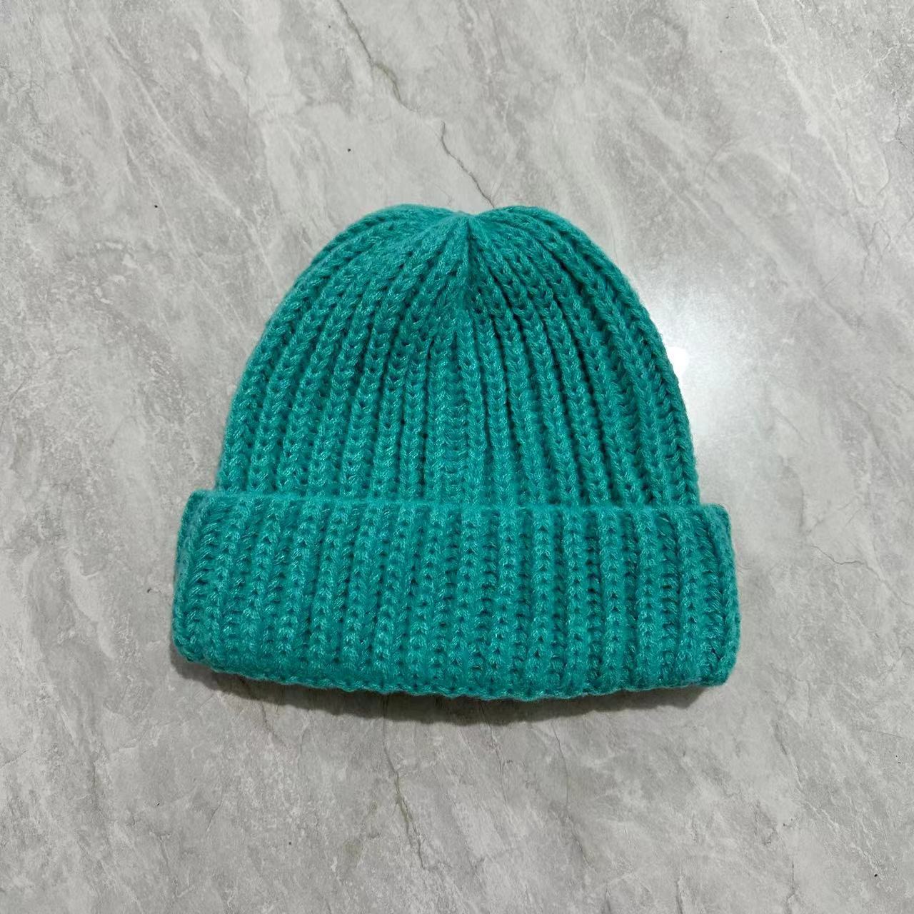 

Outdoor rabbit fur knitted hat women s autumn and winter 2025 new big head circumference to keep warm, increase thickened wool hat to show M（56-58cm） озеро синього кольору