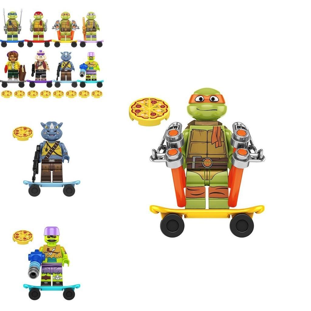 Children's Toy Kf6196 Ninja Turtle Da Vinci Building Blocks Abs Plastic Non-electric Diy