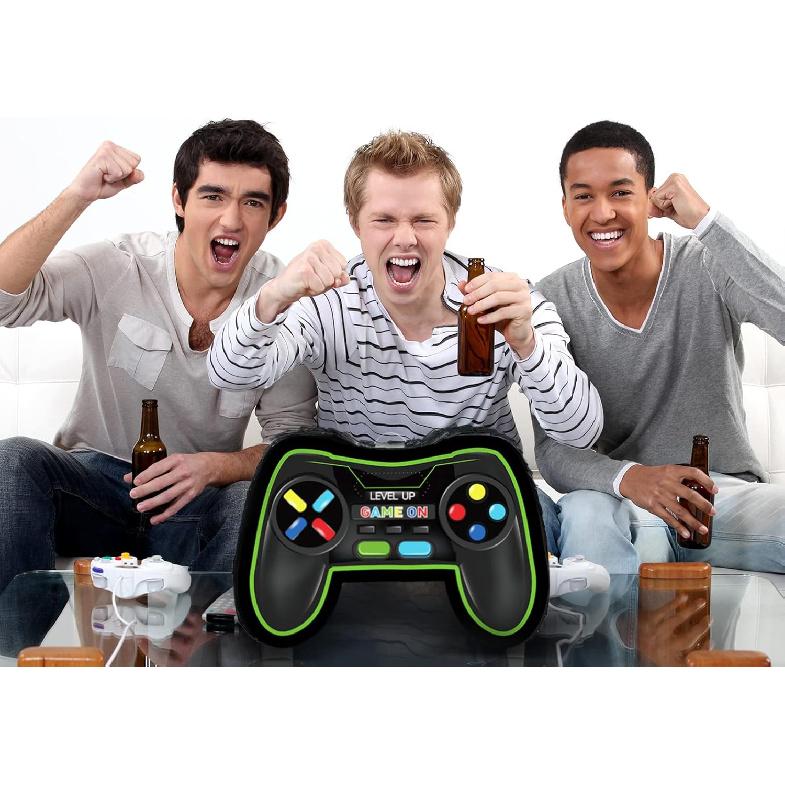 Paquete de Piñata de Controlador de Videojuego Zonon Set de Piñata de Controlador de Fiesta Gaming con Antifaz y Bate Suministros para Fiesta de Cumpleaños Gamer Juego para Gaming