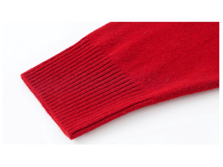 Stylish Qipao Collar 100% Wool Sweater for Middle-Aged & Elderly Women - Warm Winter Knitwear