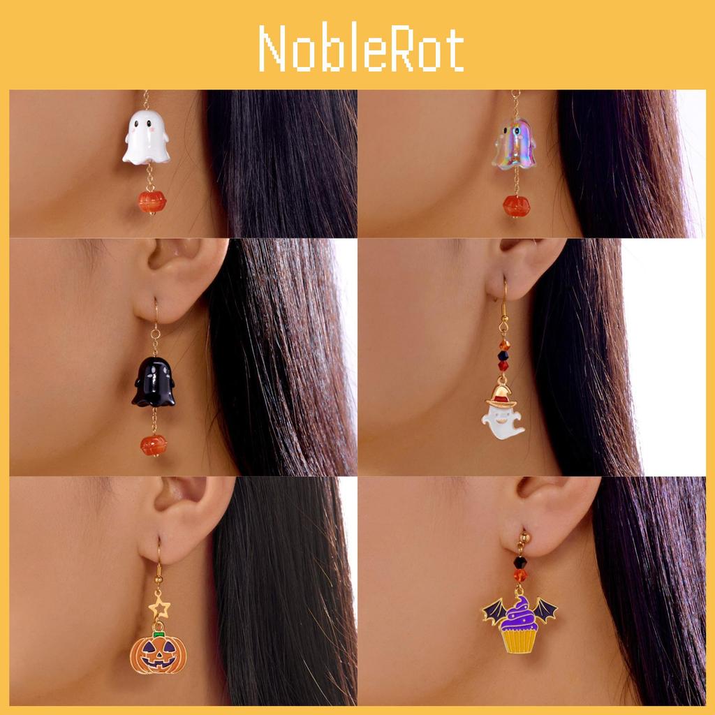 Halloween Pumpkin Ghost Earrings With Alloy Dangle For Parties And Cosplay
