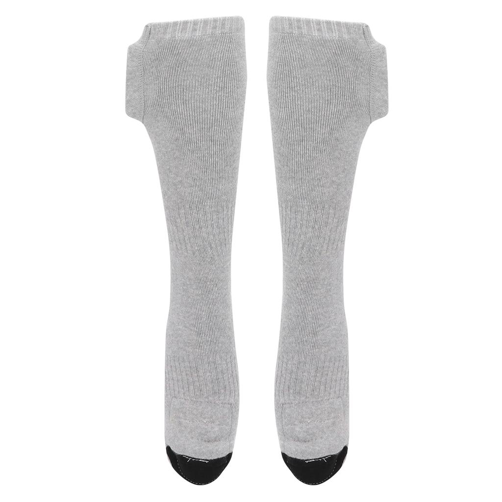 Portable Electric Heating Socks Rechargeable Battery Thermal Gray Sock for Men Women