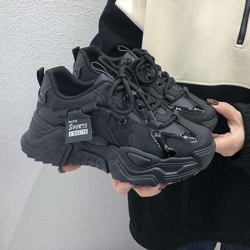 New dad shoes women's spring student versatile sports shoes women's casual thick-soled heightening shoes