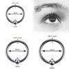 Stainless Steel Ball Hoop Earrings Nose Ring Nipple Ring Lip Stud Eyebrow Stud Navel Stud for Men Women Piercing Body Jewelry