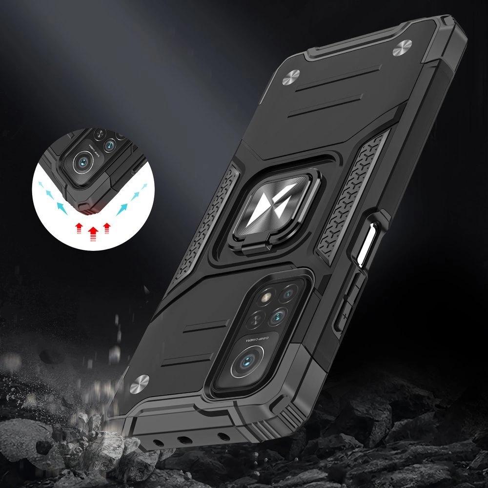 Wozinsky Ring Armor Pancerne Hybrydowe Etui Pokrowiec + Magnetyczny Uchwyt Samsung Galaxy A72 4G Niebieski