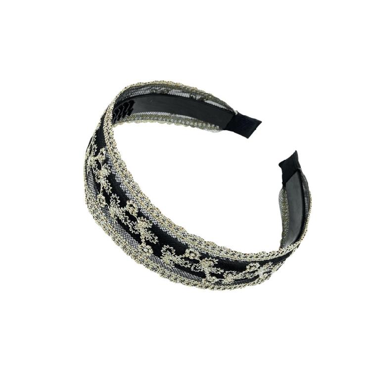 Adjustable Wide Elastic Embroidered Mesh Design Comfortable All Day Wear Women’s Fashion чёрный