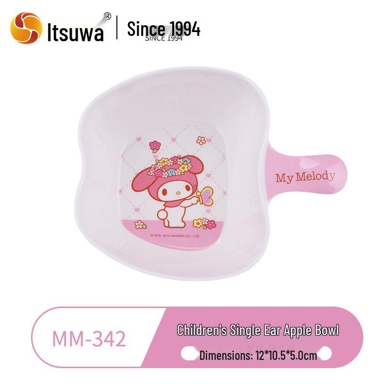 Wuhe Melody Cute Cartoon Tableware Set: Baby Bowl, Plate, and Spoon