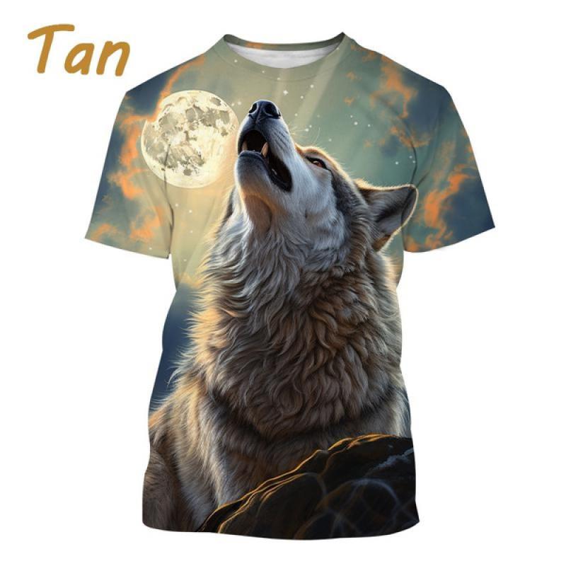 3d Printed Animal Wolf T Shirt Summer New Fashion Casual Street Cool T-shirt