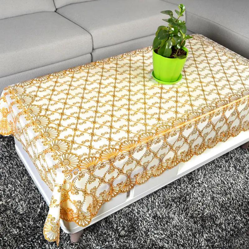 Rectangle Table Cloth European Style PVC Tablecloth Waterproof Oilproof Living Room Tables Cover Dust-proof Decor Obrus Ins