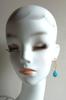 Natural turquoise earrings with silicone cover box (gift included) (Arabesque)