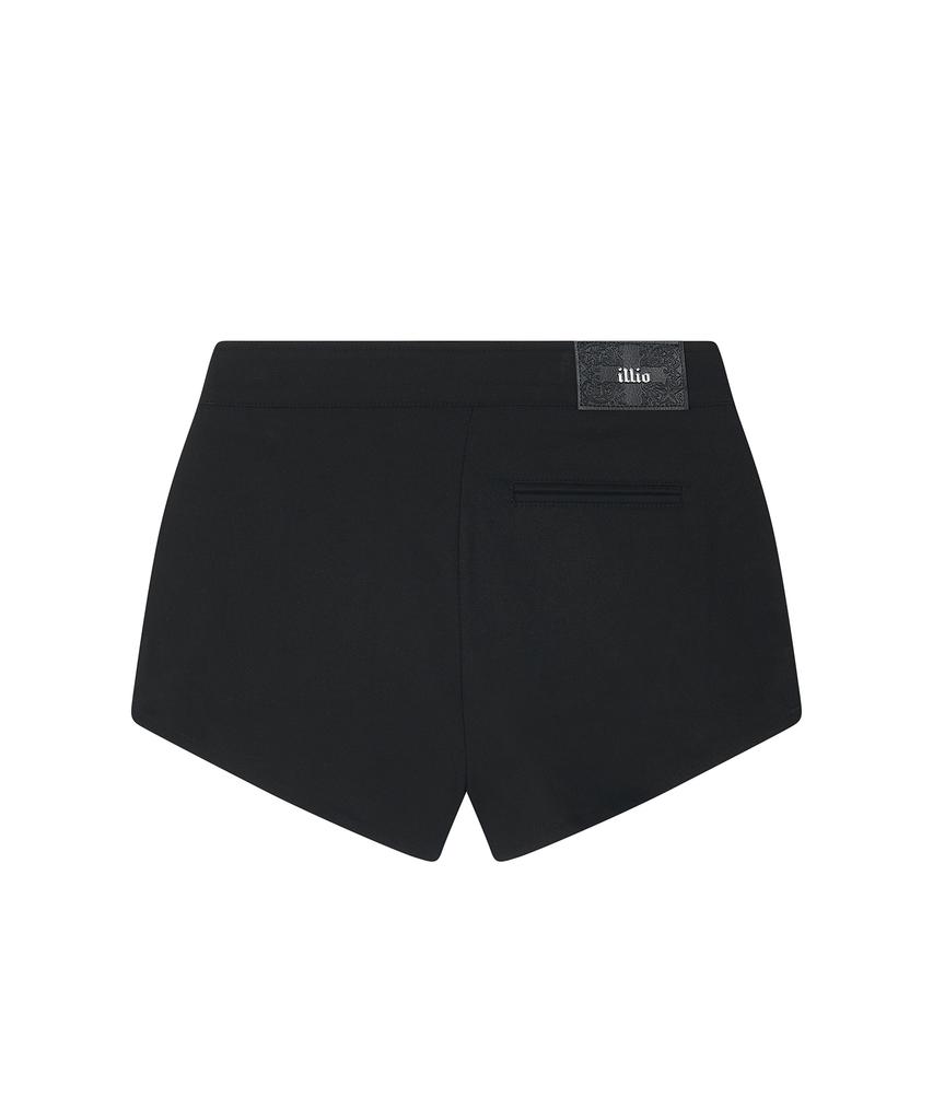 ILLIO Black Biker Layer Shorts