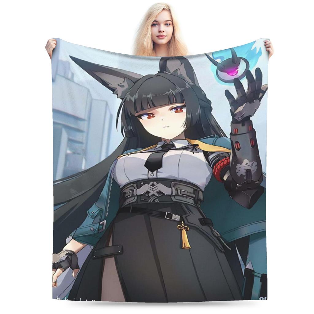 ZZZ Ellen Nicole Miyabi Plush Blanket Girls Boys  Flannel Throw Blanket For Couch Chair Super Warm Custom Quality Bedspread Gift