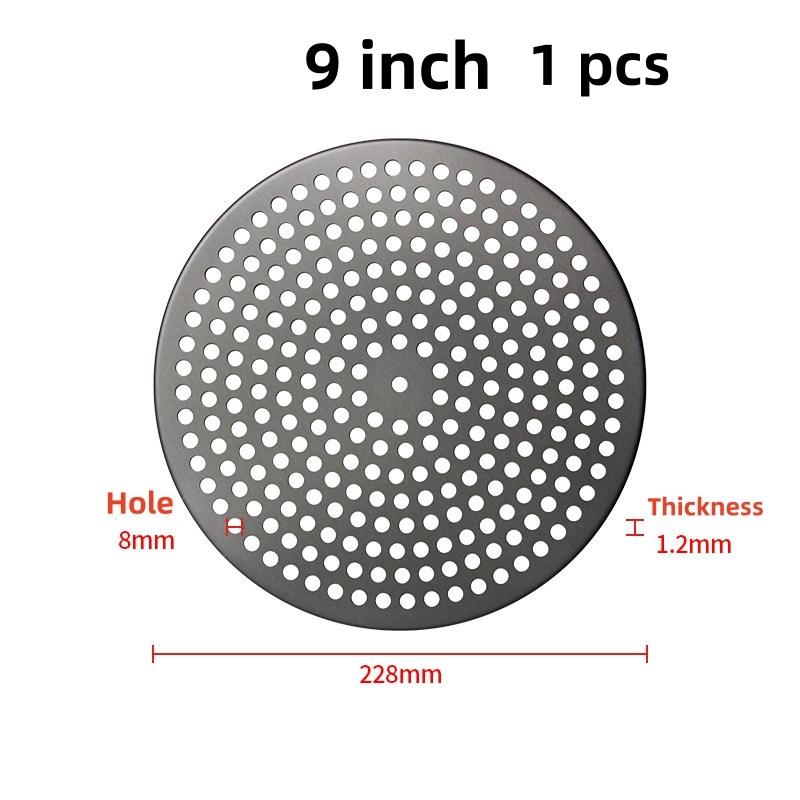 8 9 12 Inch Perforated hole cold round Pizza Pan Nonstick Baking bread cake Oven Crispy Bottom Pizza Making Thickened tray