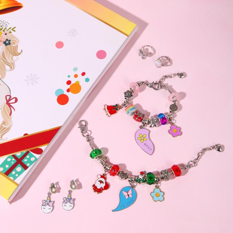 Unicorns Christmas Countdown Calendar Blind Box Set Countdown Calendar Advent Christmas CharmsBracelet Set Christmas Child Gift