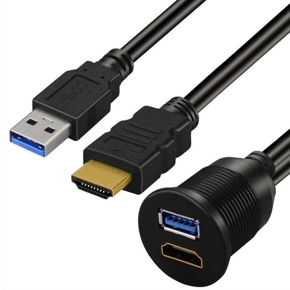

Usb 3.0 и Hdmi-совместимый к Hdmi-совместимый + Usb3.0 Aux монтажные кабели Pearliky