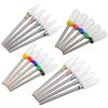 5pcs Milling Cutter For Manicure Set Ceramic Nail Drill Bit Mill Manicure Machine Pedicure Tools for Removing Gel File 3/32 Inch