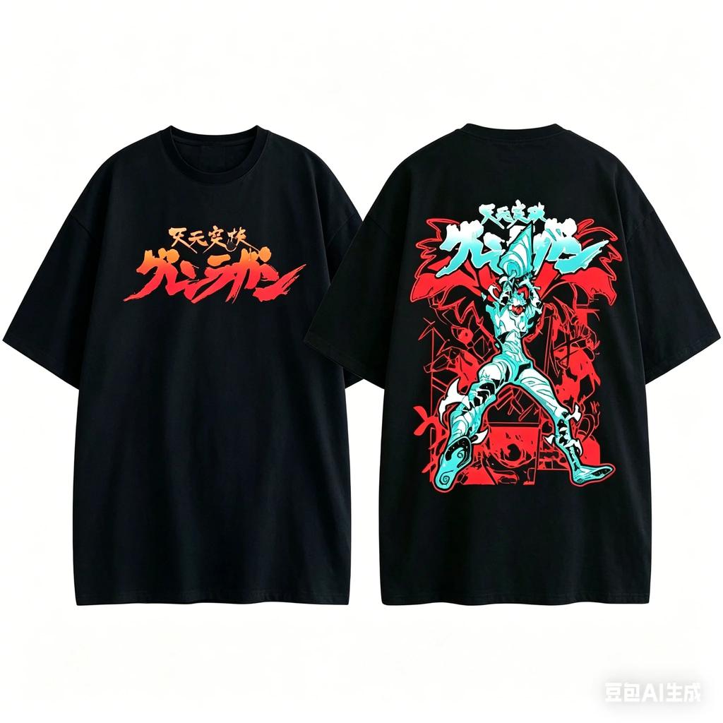 Tengen Toppa Anime Lover T shirt Year round clothing personality Clothes Plus Size Unisex New Model Streetwear high quality soft