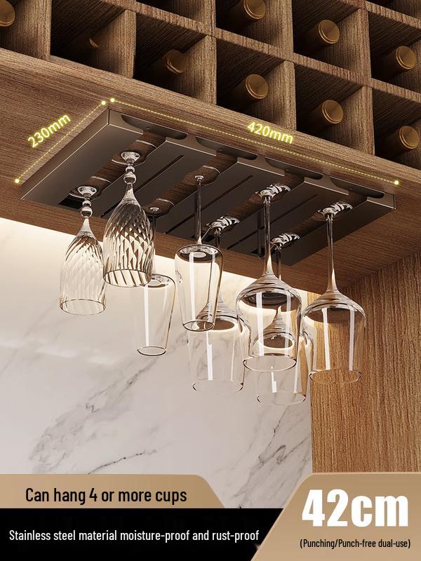 Stainless Steel Inverted Wine Glass Rack