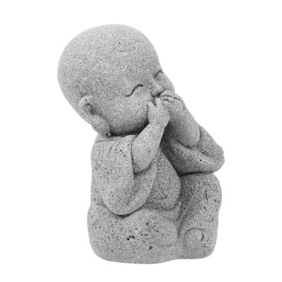 Aquarium Dekoration Ornament Aquarium Zubehör Exquisite Mönchsstatue Bonsai Heimzubehör Dekorative Sandstein Schreibtischfigur