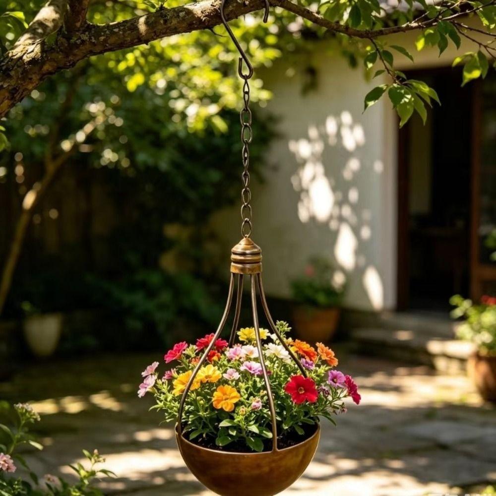 Lightweight Hanging Flower Vase Decorative Plant Pot Creative Garden Planter Outdoor Dried Flower