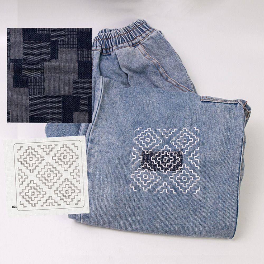 With Thread And Needles Hand Embroidery Sashiko Kit  for Clothing Making
