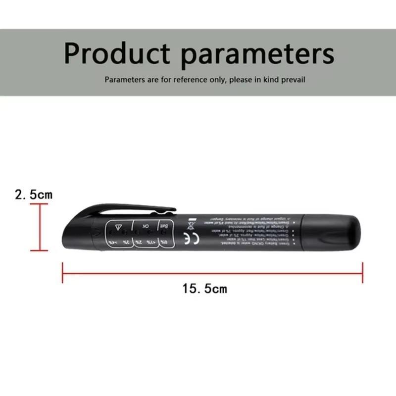 Auto Liquid Testing Brake Fluid Tester Pen 5 LED Indicator Display for Electronic Pen Brake Fluid Oil Tester Digital