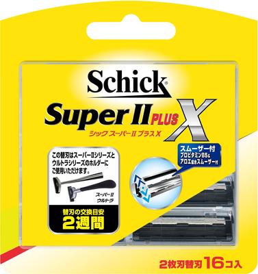 Schick Super II Plus X Lâmina de Reposição Barbeador 2 Lâminas (16 peças)