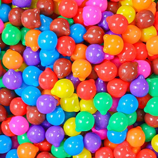 100Pcs Baby Ball Pits Flexible Colorful Bear Head Ocean Ball Practice Grip Emotional Comfort BPA Free Plastic Pool Ball Toys Kids Play Tent