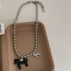 Elegant Foal Design Pendant Necklace Durable Alloy Jewelry For Women Daily Wear Gift Idea